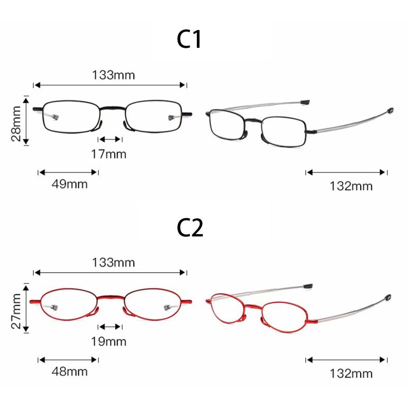 High-Definition Reading Glasses Unisex Ultralight Resin Presbyopic Eyeglasses Portable Foldable Vision Care Readers Eyewear