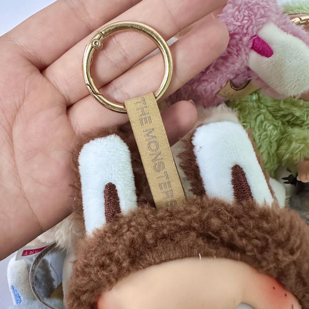 17cm Labubu Cloth Mysterious Blind Box Heart Beat Macaron Series Doll Labu Cloth Car Interior Decor Pendant Toy Gifts
