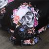 3D Pattern Effect Skull Flower Skull Bride Bedding Set Duvet Cover with Pillowcase Bedding Three-Piece Bedroom Decor Set Small