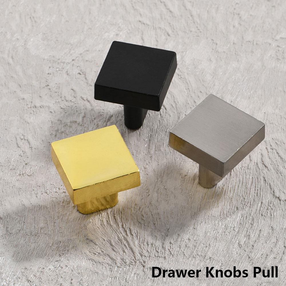 10 ks Moderní Knoflíky na zásuvky a skříně s jedním otvorem Čtvercové ze slitiny zinku Úchytky na skříně Knoflíky Dekorace nábytku Skříňka Šatní skříň