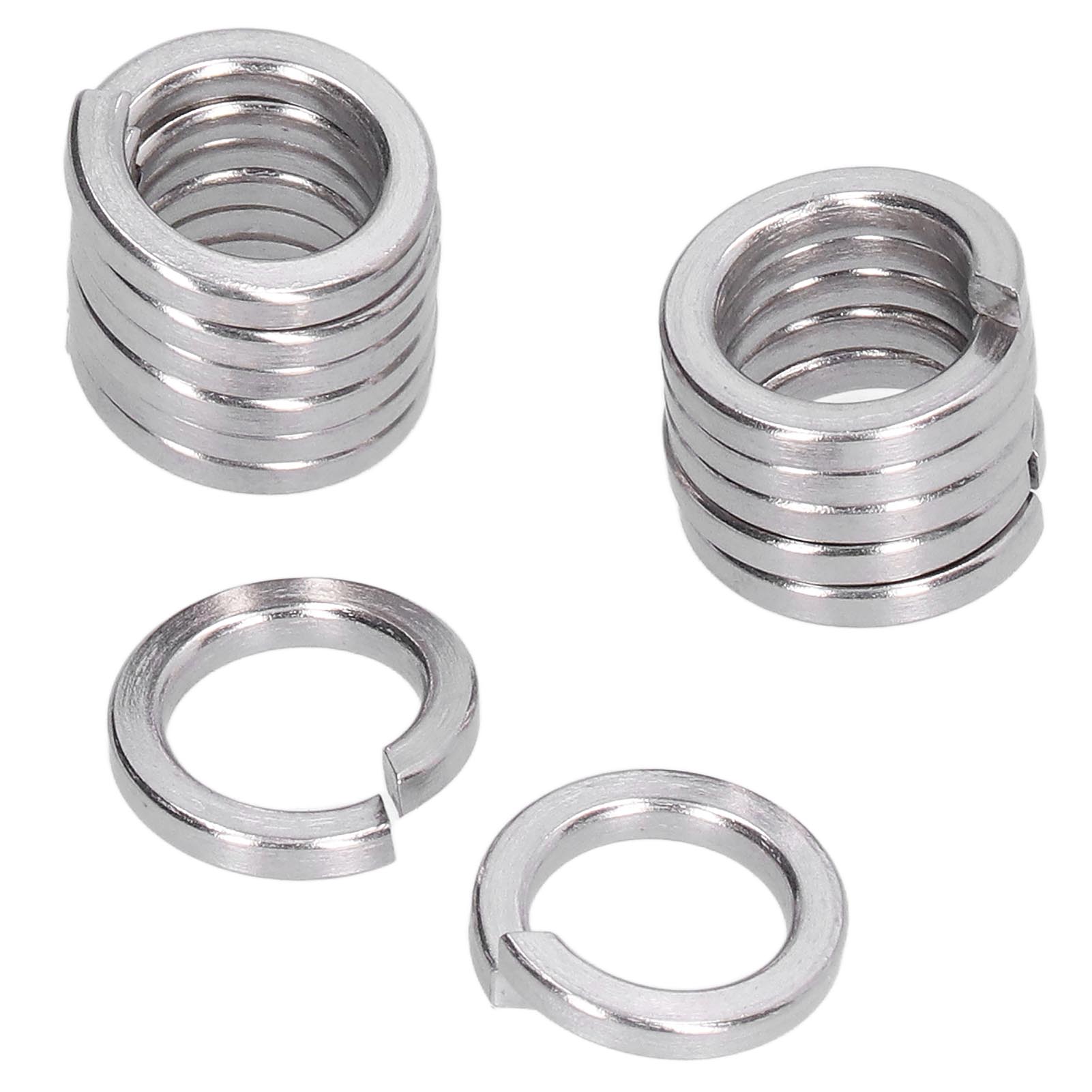 150 Stuks Veerringen Gespleten Sectie Assortiment Gereedschap A2 Roestvrij Staal Marine Kwaliteit
