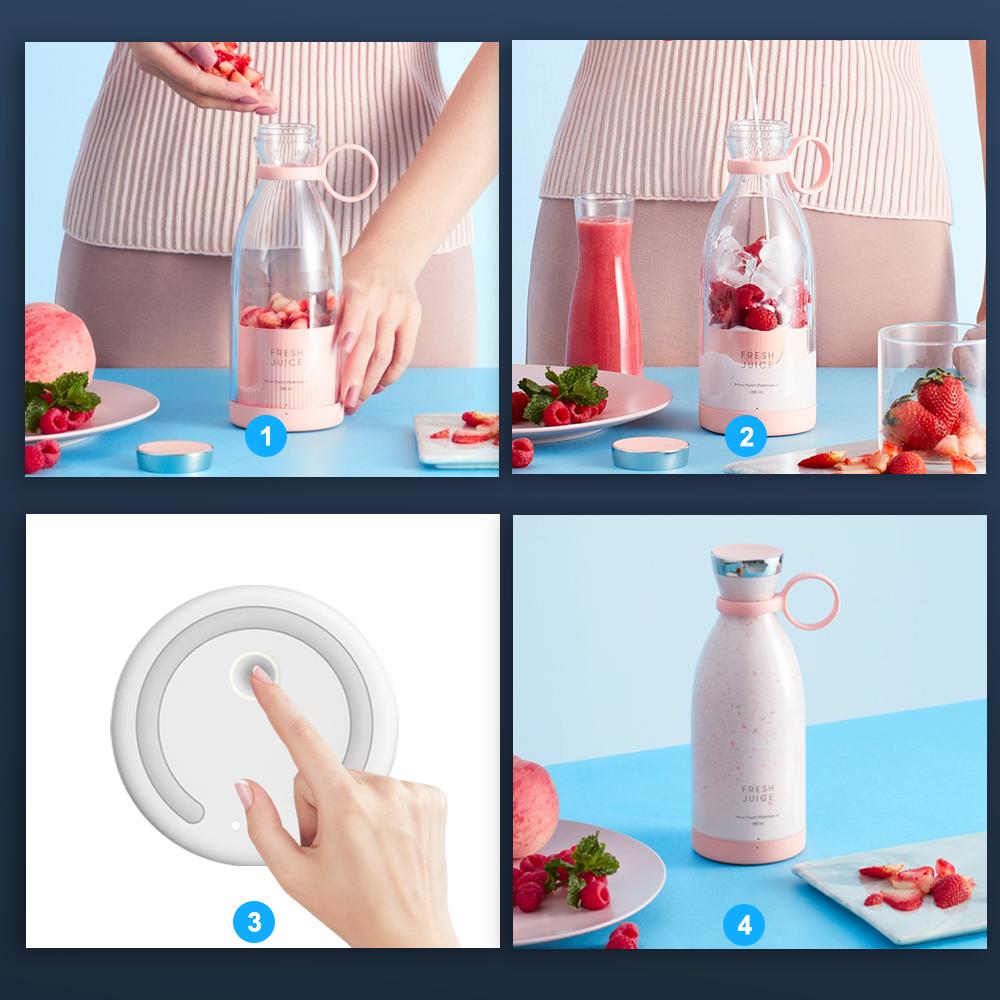 Aoresac Personal Size Blender Battery Powered USB Rechargeable Portable Blender for Shakes and