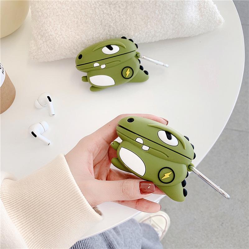 Cartoon cute Tyrannosaurus rex AirPods Pro protective case Apple wireless Bluetooth 1st generation earphone cover soft box