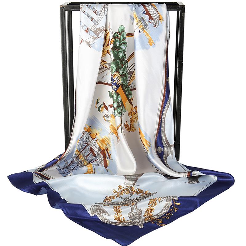 90 Large Silk Scarf for Women - Spring/Autumn Korean Style Satin Neckerchief, Mother's Day Gift