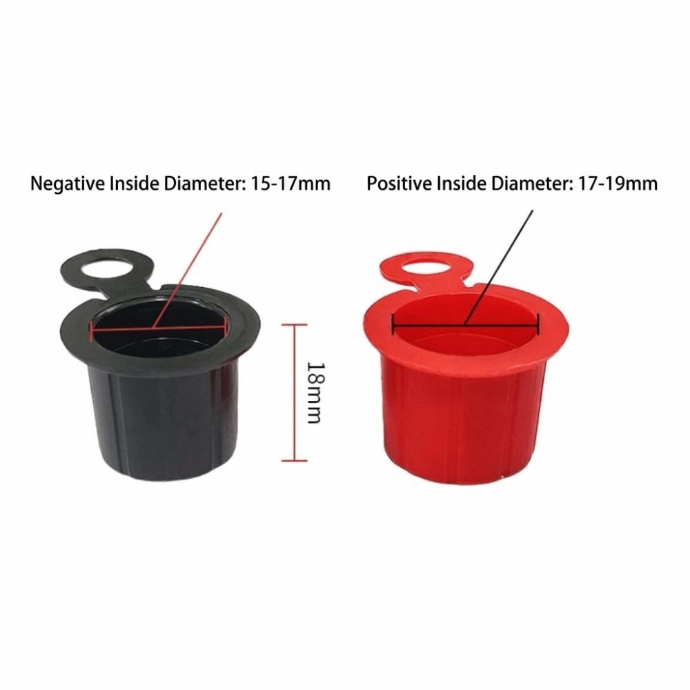 1 Pair Water Proof Battery Terminal Cover Dust Proof Insulated Battery Protector Standard Diameter Positive Negative Heads