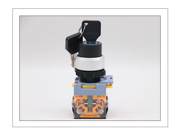 LA155B-20Y/3 Key Rotary Switch, Three-Speed, Open/Closed, Thickened Copper, Silver Contacts, 22MM