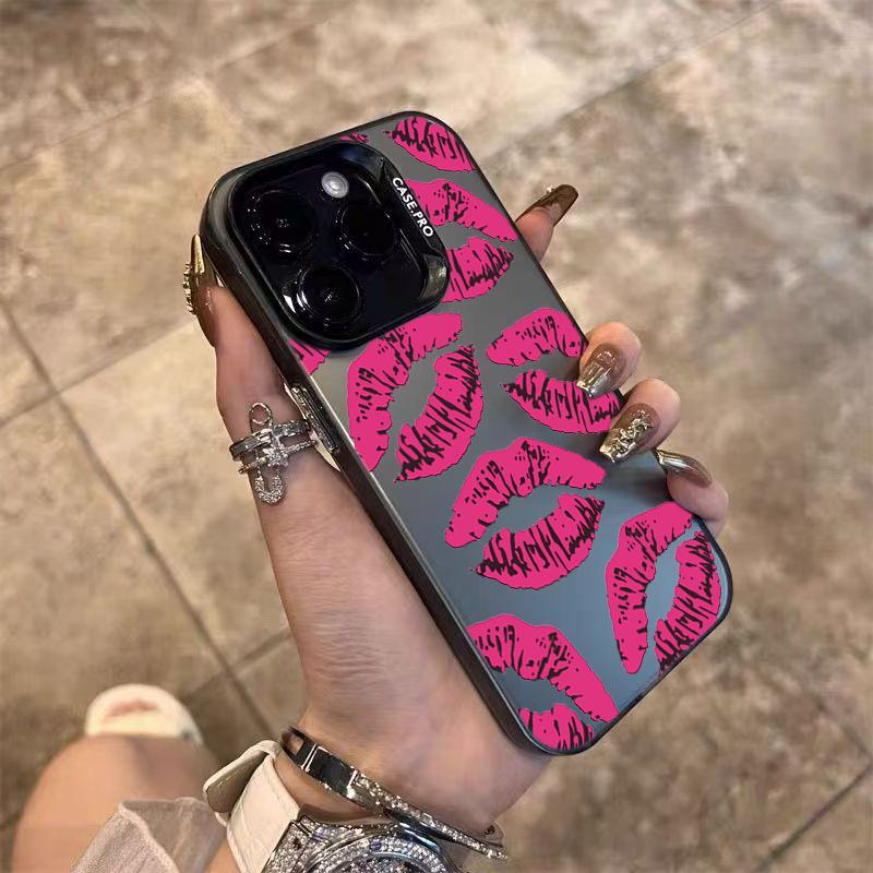 Phone Case For Xiaomi Redmi Note 14 Pro Plus 5G 13 12 11 10 Redmi 14C 13C 15C Valentine's Day Red Lips Rose Heart Gesture Cover