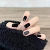 Brown Sugar Fine Glitter Niche High-end Whitening Simple Fashion Solid Color Short Style 24 Wearable Nail Patches