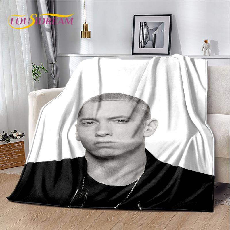 Rapper Eminem Tupac 2pac Hip-Hop Music Rap God Blanket,Soft Throw Blanket for Home Bedroom Bed Sofa Picnic Travel Cover Gift