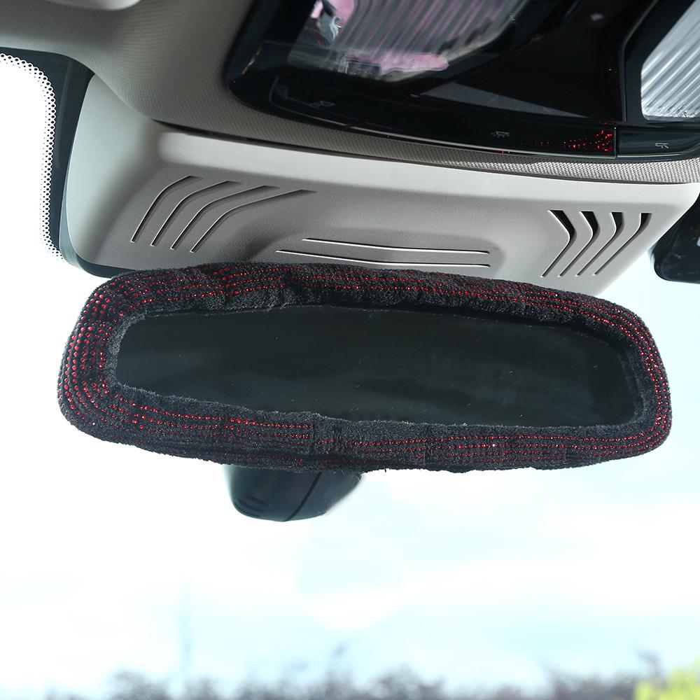 Colorful Rhinestone Steering Wheel, Seat Belt Pad, and Rearview Mirror Cover Set for All Seasons
