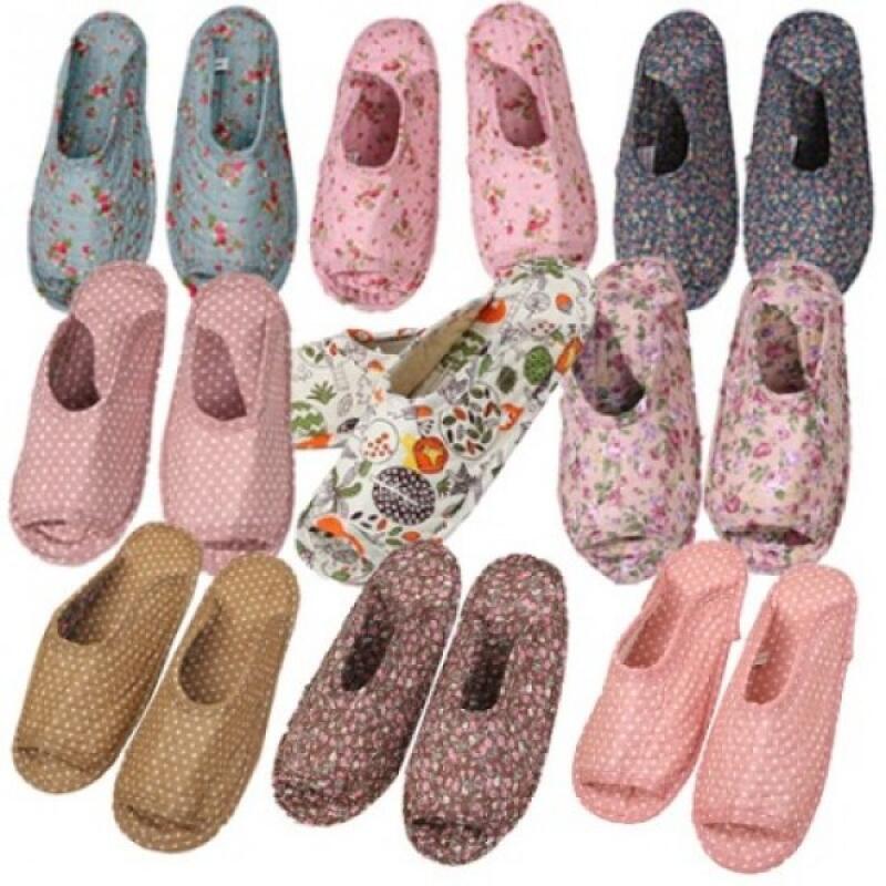 

Quilted slippers, slippers, living room slippers B001 Quilted Slippers (Random Color)