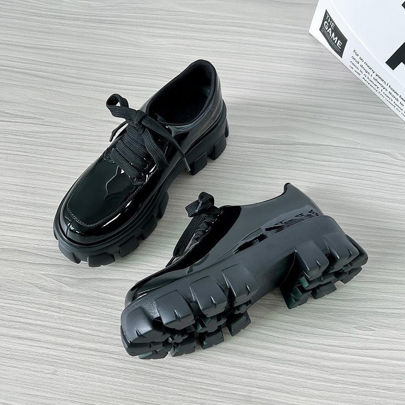 

Туфли на плоской подошве из натуральной кожи Yuexinwang для женщин Huizhou, женские туфли цвета винограда, маленькие кожаные туфли, новые осенне-зимние туфли на платформе со шнуровкой спереди 34