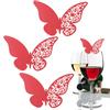 20pcs   Shape Wedding Hollow Name Place Cards For Wine Glass Table Decoration(White)