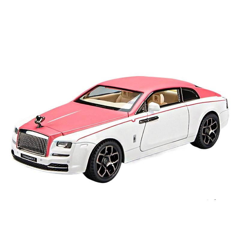 

1/22 Rolls Royce Wraith Mansory литые игрушечные машинки и игрушечные машинки модель автомобиля звук и свет инерционные машинки игрушки для детей подарки розовый