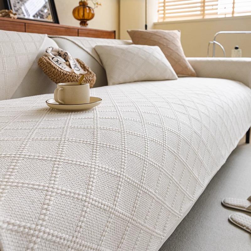 

Cotton And Linen Sofa Cushion, Universal Fabric For All Seasons, Linen Non-Slip Seat Cushion, Modern Simple And Advanced Sofa Cover Towel 70*70cm