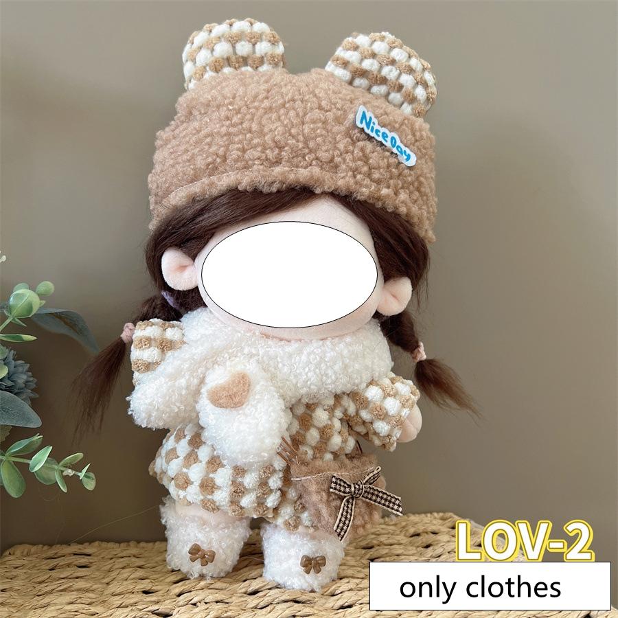 20Cm For Cotton Doll Plush Clothes Winter Outfit Lovely Doll Clothes Accessories For 20Cm Plush Cotton Doll Dress Up Diy Toys