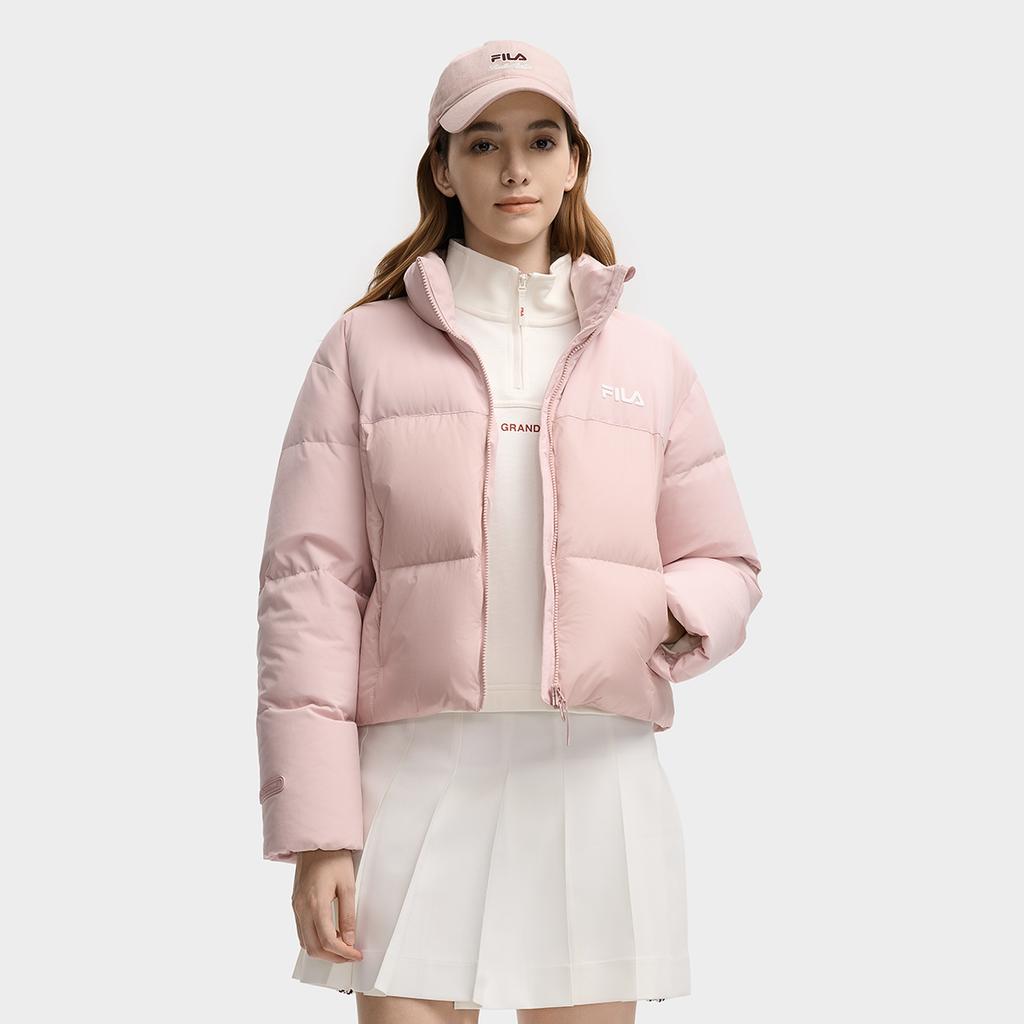 FILA Original RGB Multicolor Fashionable Personality Trendy Simple Classic Sweet Cute Casual Versatile Padded Short Down Jacket F11W549915FPK