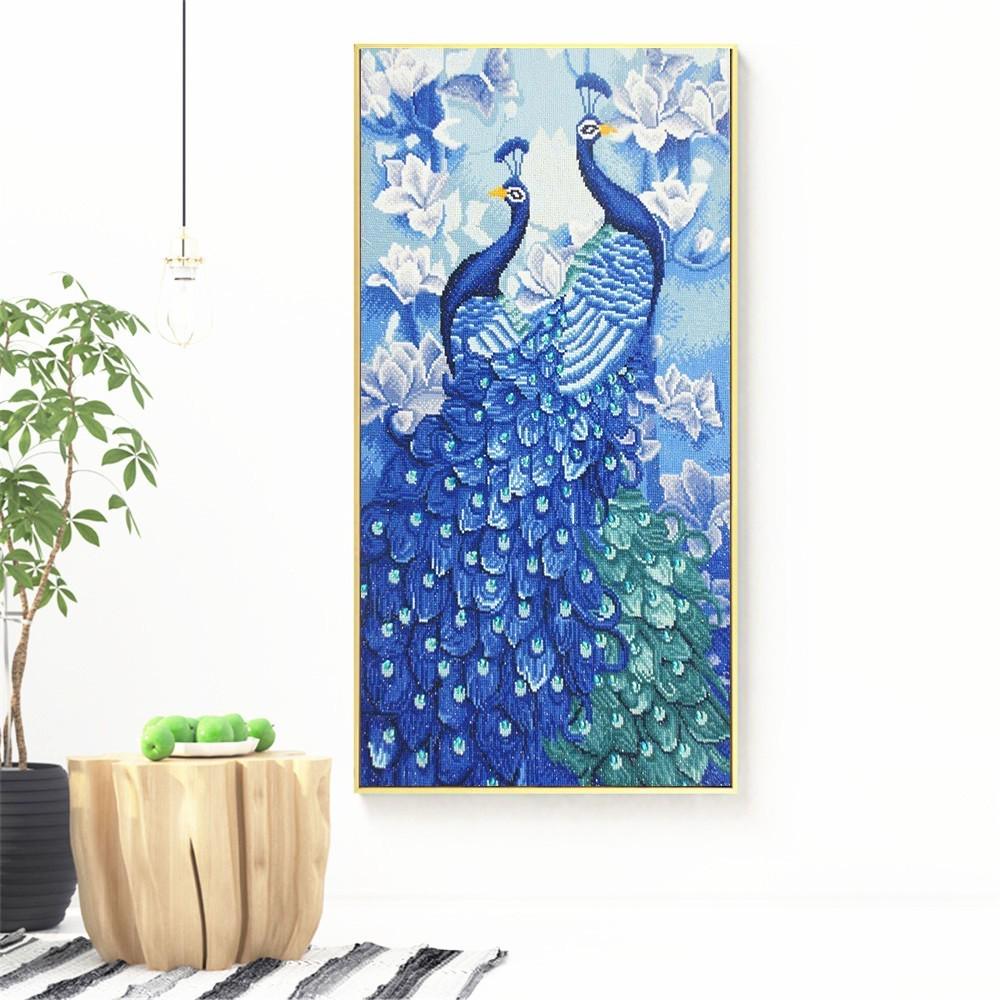 HUACAN Special Shaped Diamond Diamond Peacock Animal 5D DIY Diamond Broderi