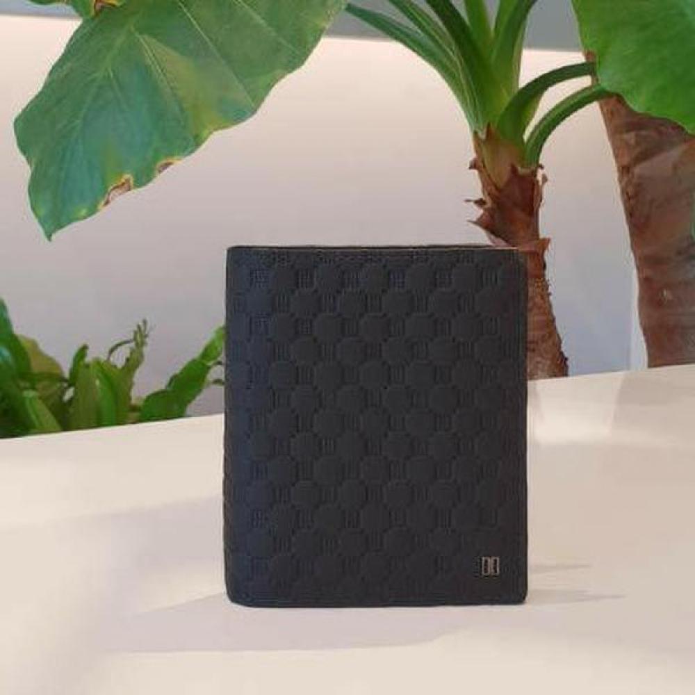 Daks Black Matte Leather Wallet Dd Logo Dbwa1f362bk
