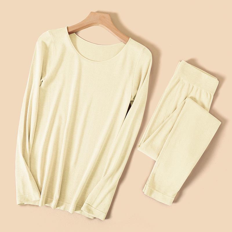 Women's Thermal Wool Underwear Set for Autumn/Winter - Warm, Lightweight, and Comfortable