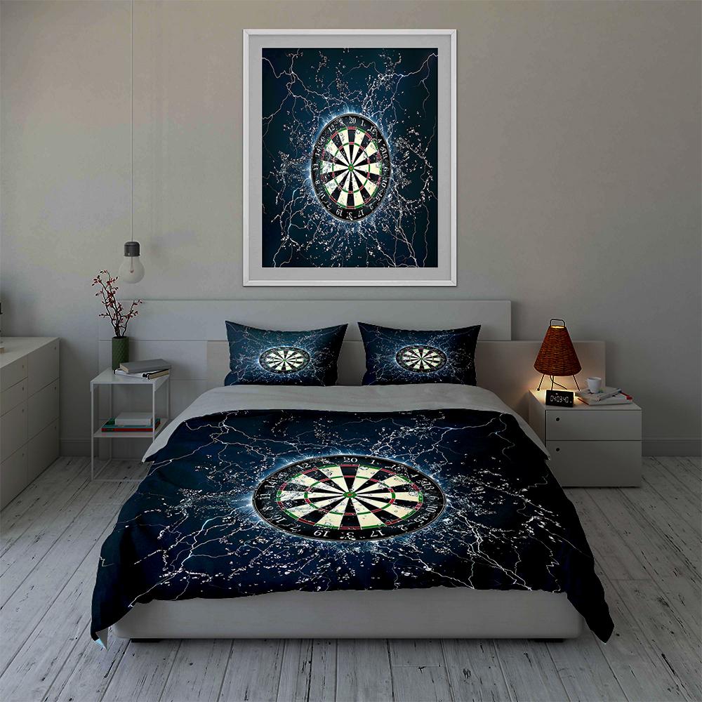Dartboard Lightning Design Bedding Duvet Cover Sets Duvet Covers Pillowcases Gifts (1 * Duvet Cover 2 * Pillowcases, Without Duvet Insert)