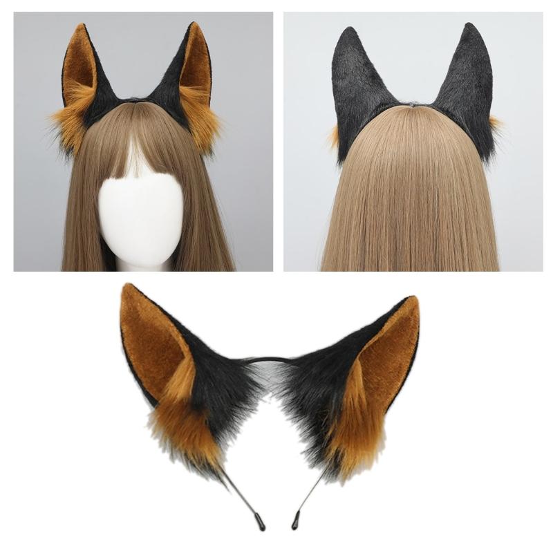 Cosplay Hundeohren Stirnbänder Dobermänner Karneval Anime Charakter Haarband Hundeohren Stirnbänder Plüsch Weihnachten Haarreif