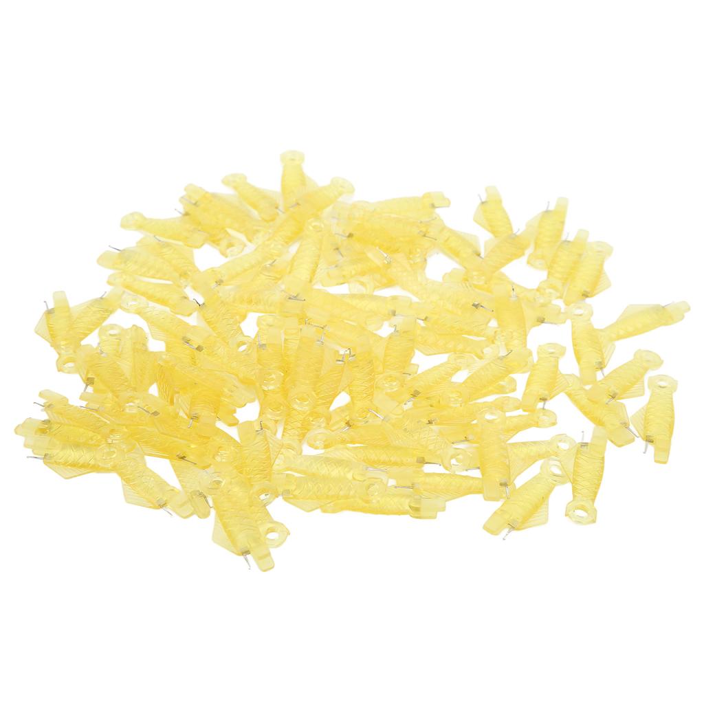 100 PCS Fish Needle Threaders Large Yellow Mini Small Fish Sewing Machine Automatic Needle Threader