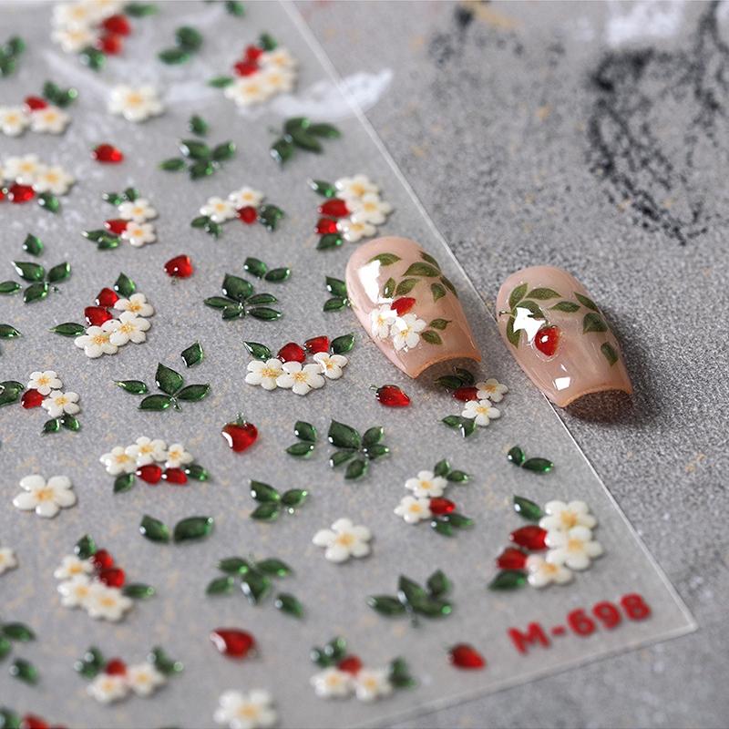 Glitter Starlight Rhinestones 5D Nail Stickers Gold Silver Bronzing Star Sun Adhesive Slider Nail Art Decorations Manicure Decal