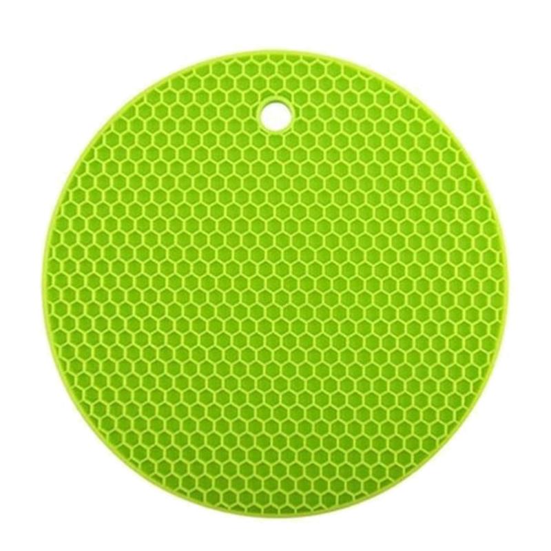 

1 шт. силиконовый коврик против ожогов, подставка для кастрюль, защита кухонной столешницы, термостойкий противоскользящий круглый силиконовый коврик