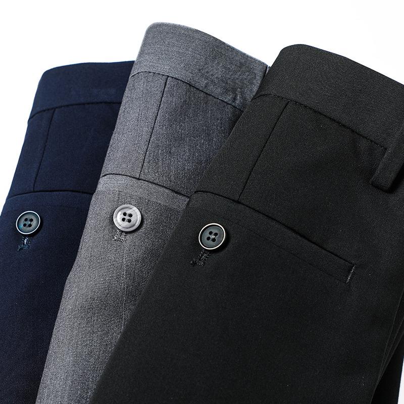 Men's Straight-Leg Casual Business Dress Pants - Breathable and High-Quality