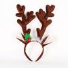 1pcs Christmas Deer Antlers Hairband Adjustable Fabric Headband with Hair Clips  Xmas Party Women Girls Festival Holiday Decor
