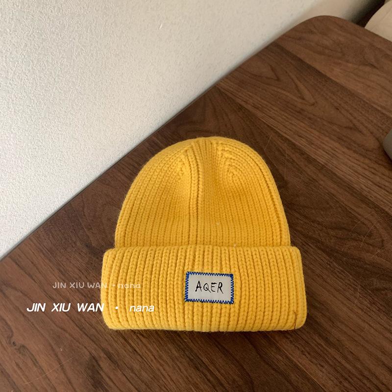 Big Head Knitted Hat for Women In Autumn and Winter Korean Style Versatile Ear Protection and Warm Wool Hat Showing Face Small Piles of Hats