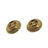 CHANEL Vintage large COCO Mark Earring metal gold Women Used