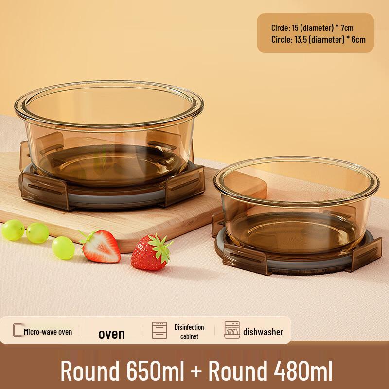 Microwave-Safe Borosilicate Glass Food Storage Set