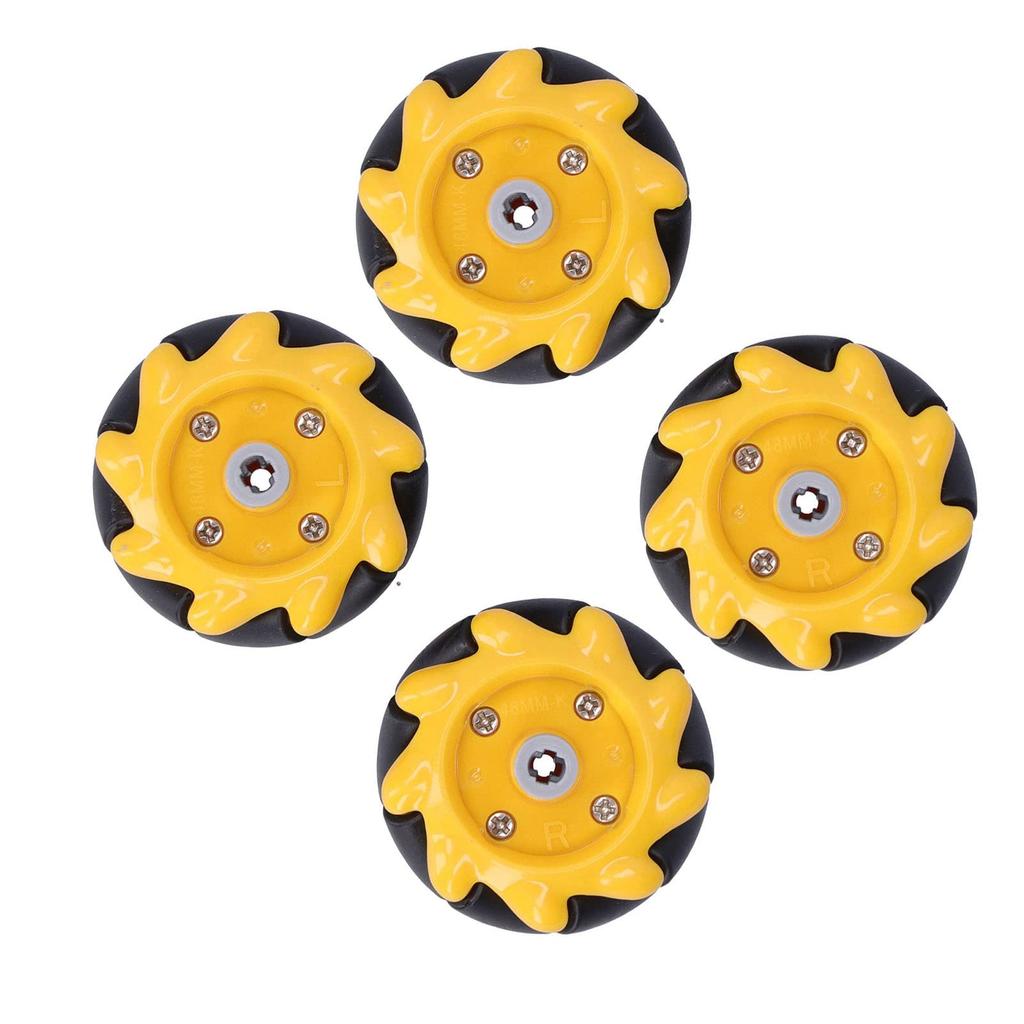 Mecanum Wheels DIY Toy, 48mm Mecanum Wheels Omnidirectional Parts for Smart Robot Car (Pair of 2)