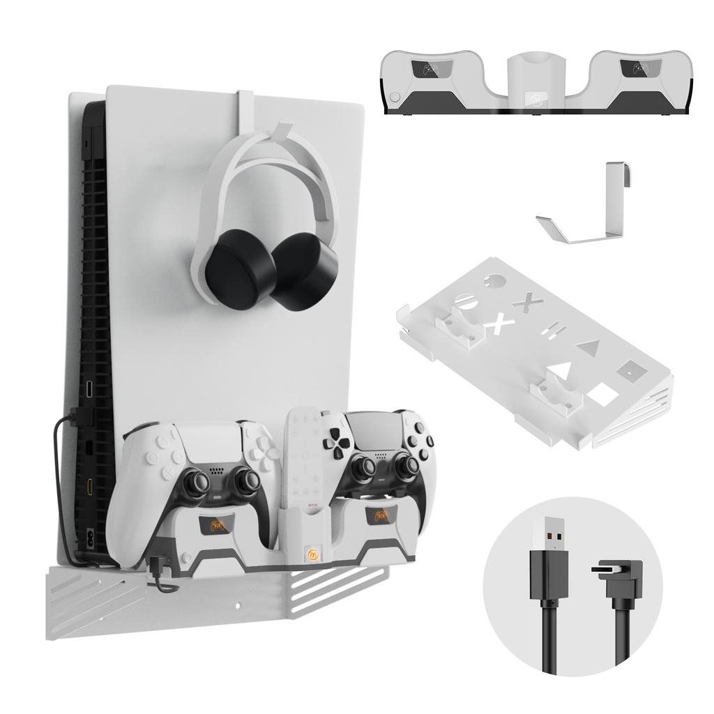 GXTrust PS5 Headset Halterung – Kopfhörer-Ständer Mit Silikon-Inlay, Weiß | Einfach An PS5 Befestigen, Platzsparend