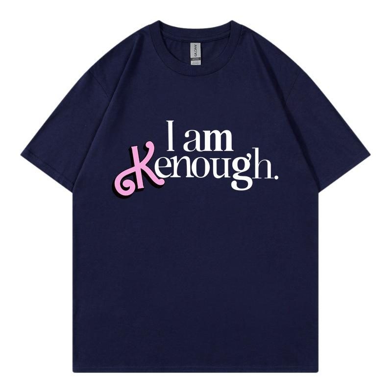 Letter Print Short Sleeve Loose Cotton Top Comfortable T-Shirts Women’s