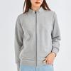 Damen Rollkragen Reißverschluss Jacke Lockerer Schnitt Uni Polyester Langarm Freizeit Winddicht Kurze Track Jacke
