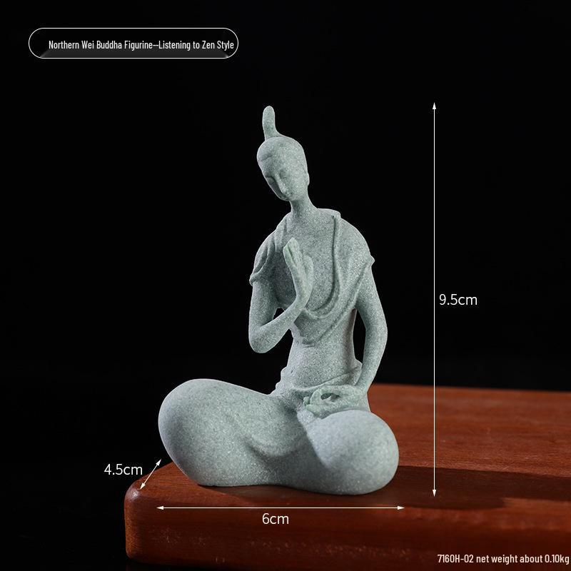 Envy Porcelain Stone Lantern: Small Chinese Pavilion Ornament for Desktop or Fish Tank Scenery.