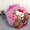Hello Kitty,Teddy Bears Automatic Folding Umbrella-Simple 8-Rib Design, Bright Cartoon Pattern, Durable Iron Frame, Suitable For Travel, Out