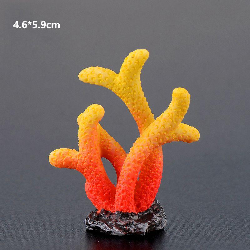 Colorful Resin Coral Ornament For Aquariums And Fish Tanks