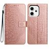 For Oppo Reno14 Pro 5G (Global) Leather Case with Card Slots Mandala Pattern Phone Cover Stand