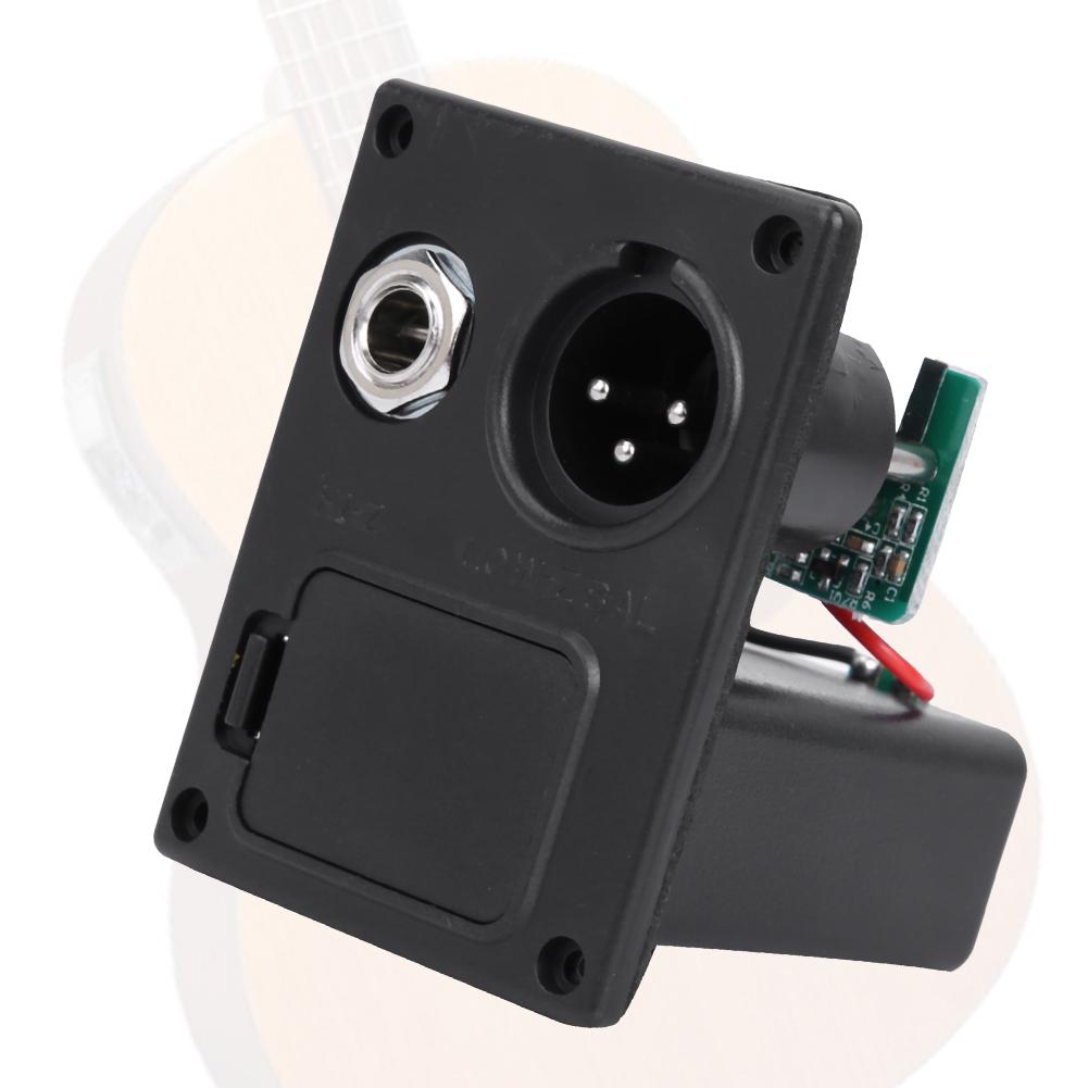 Copper Guitar Cable Amplifier   Low Noise with 9V Guitar Active Pickup EQ Battery Cover Case