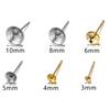 20/100Pcs 3-10mm Gold Color Stainless Steel Ear Studs Earrings Earring Base For Pearl Ear Jewelry Making DIY Earring Accessories