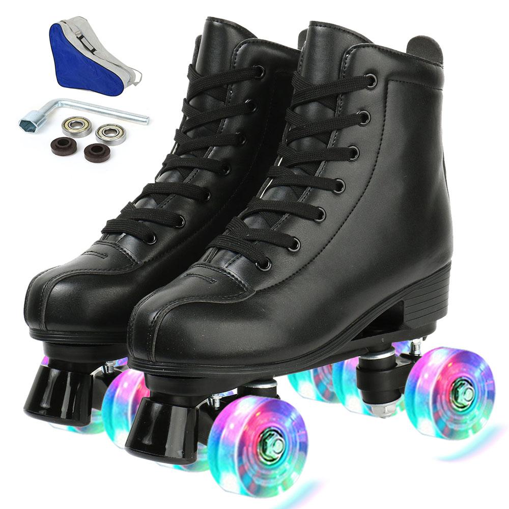 PU Leather Roller Skates Skating Shoes