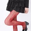 Sexy Hollow Lace Fishnet Socks American Stockings Retro Coffee Vertical Striped Pantyhose Women With Leg Covers