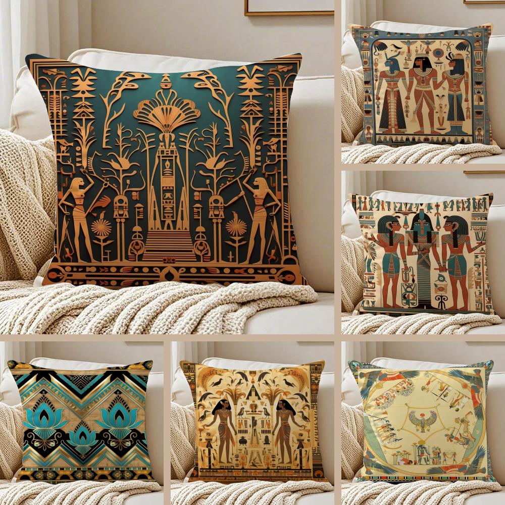 Mystical Ancient Art EEgypt pharaoh Cushion Cover Pillowcase Antidustmite living Room Sofa Decor Cushion Room