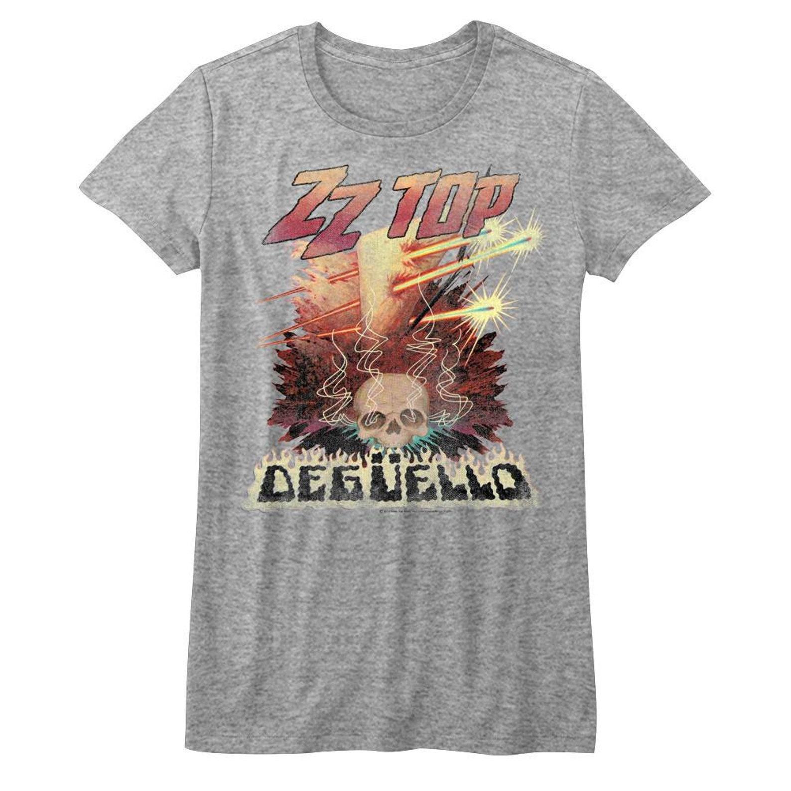 ZZ Top Deguello Gray Heather Junior Women s T-Shirt S