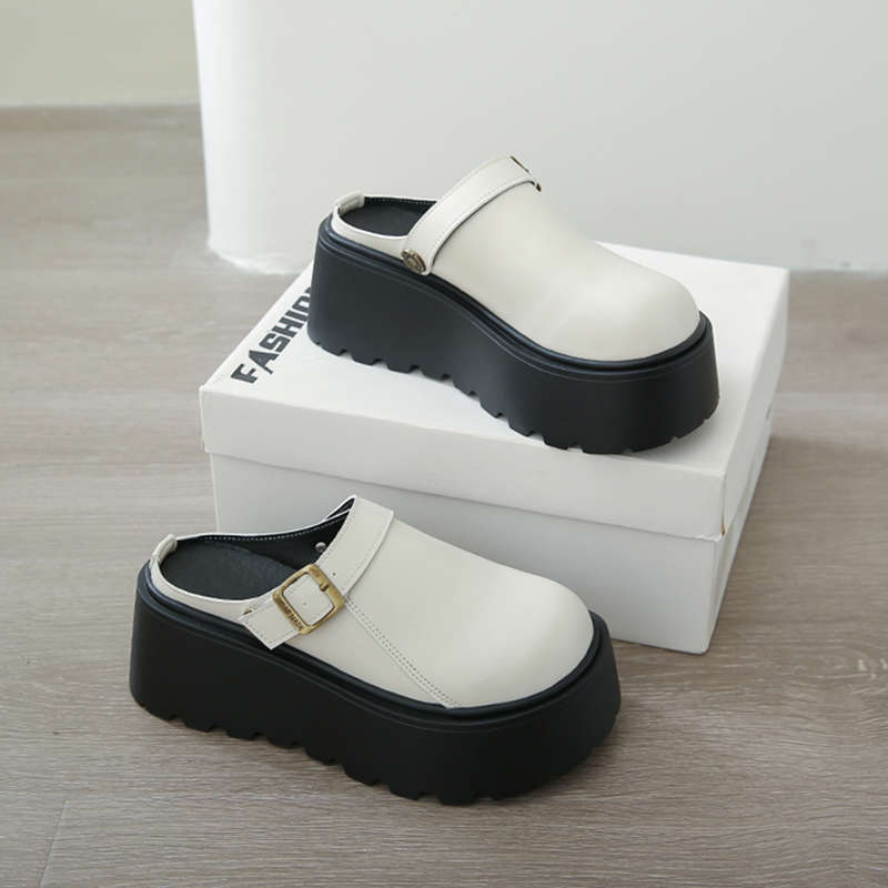 

Thick-soled Birkenstock slippers women s 2025 summer new lazy casual Muller shoes one pedal bag head half drag single shoes 35