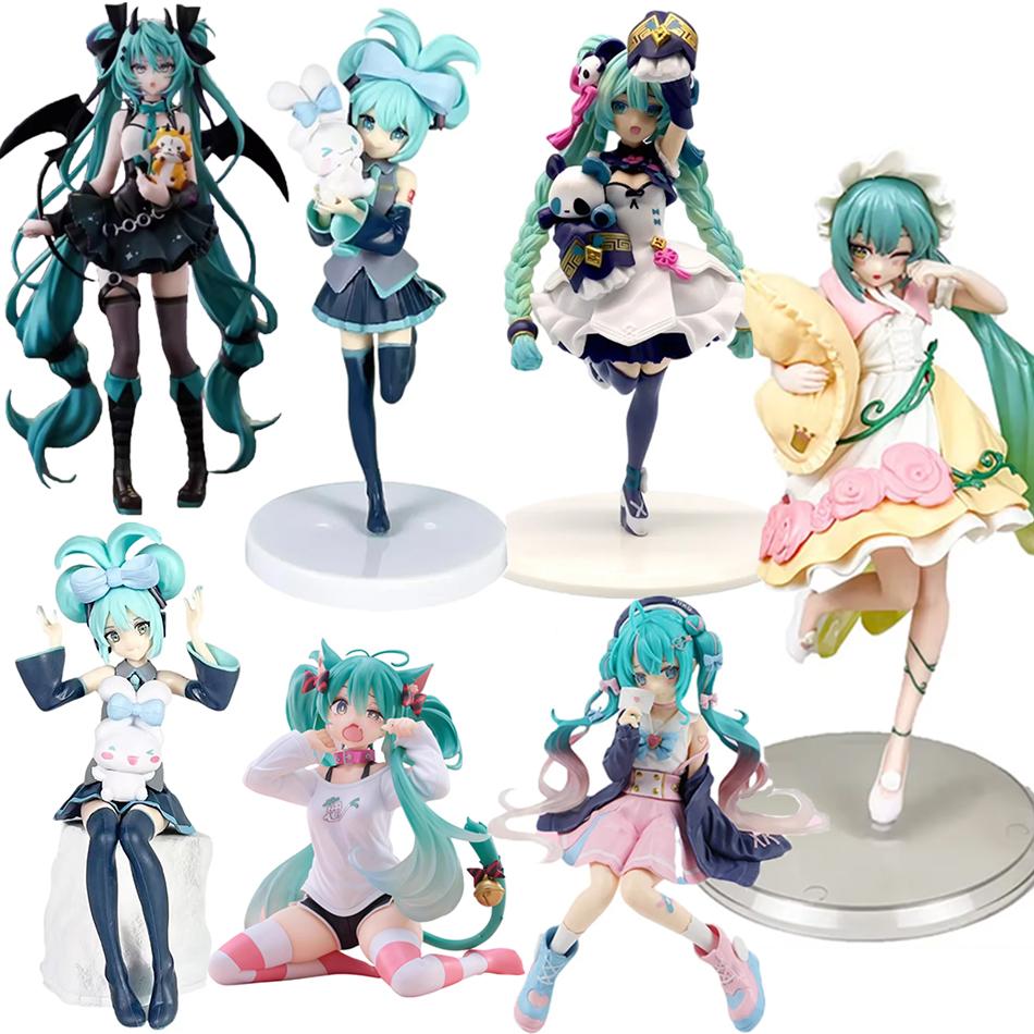Animație Anime Fată Frumoasă Hatsune Miku Diaboli Handmade Hatsune Miku Pălării cu Urechi de Pisică Hatsune Miku Drăguț Model PVC Handmade Decorațiuni